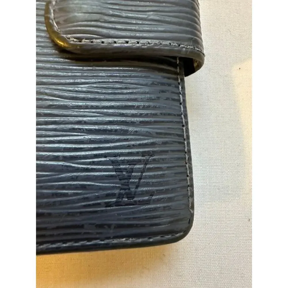 Louis Vuitton Blue Epi Leather Porte-Billets Compact Wallet GUC